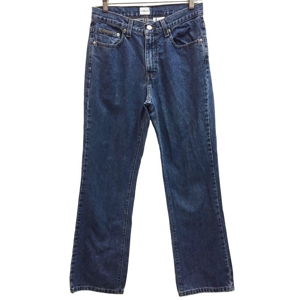 Calvin Klein Women's size 6 Five Pocket Boot Leg Blue Denim Jeans 29 x 30